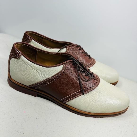 TB Phelps David Oxford Saddle Shoes Ivory / Walnut  size 12 main image 4